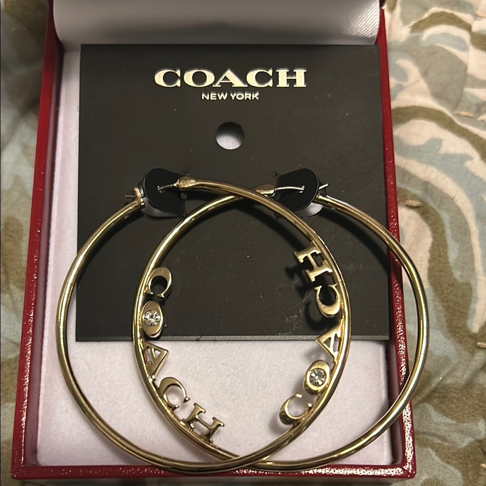 Coach Gold Hoop Earrings
